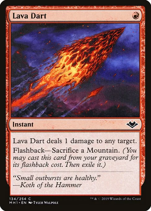 Lava Dart, carta Magic di tipo Instant illustrata da Tyler Walpole