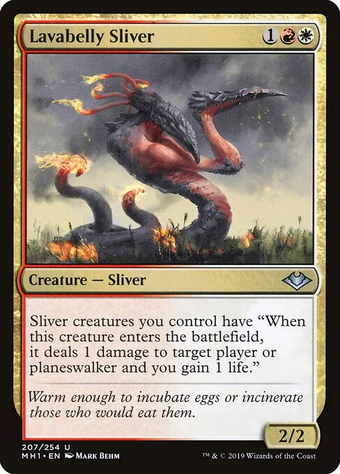 Lavabelly Sliver, carta Magic di tipo Creature — Sliver illustrata da Mark Behm