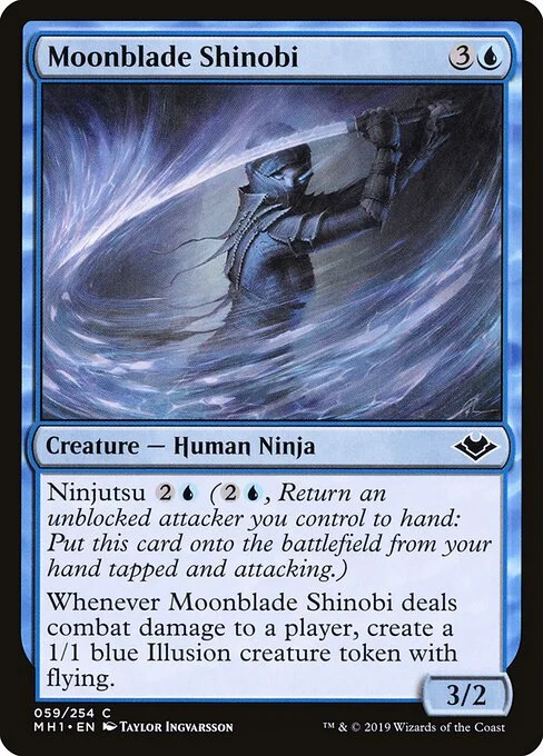Moonblade Shinobi, carta Magic di tipo Creature — Human Ninja illustrata da Taylor Ingvarsson