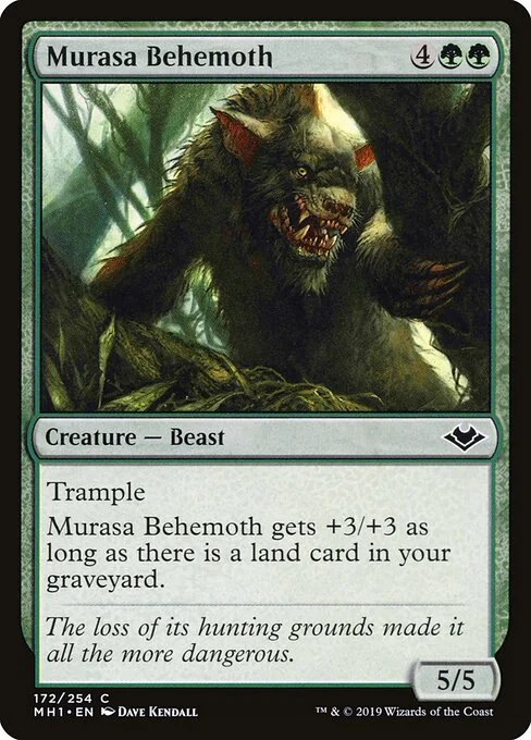 Murasa Behemoth, carta Magic di tipo Creature — Beast illustrata da Dave Kendall