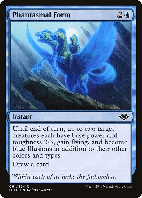 Phantasmal Form, carta Magic di tipo Instant illustrata da Steve Argyle