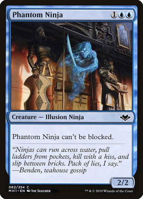 Phantom Ninja, carta Magic di tipo Creature — Illusion Ninja illustrata da Joe Slucher