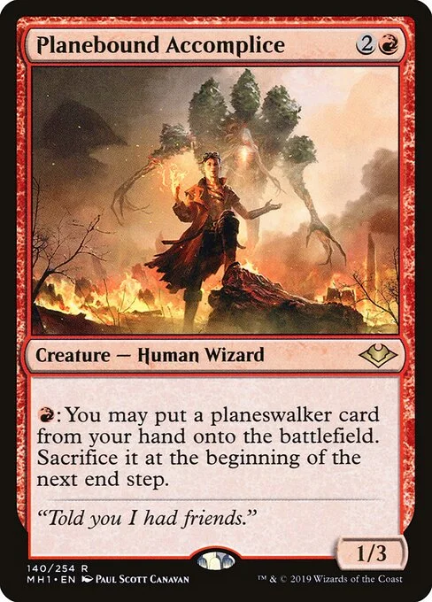 Planebound Accomplice, carta Magic di tipo Creature — Human Wizard illustrata da Paul Scott Canavan