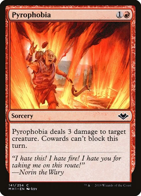 Pyrophobia, carta Magic di tipo Sorcery illustrata da Izzy