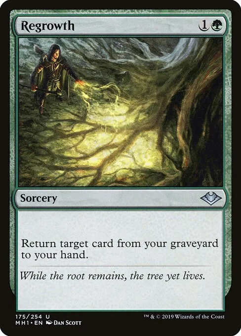 Regrowth, carta Magic di tipo Sorcery illustrata da Dan Murayama Scott