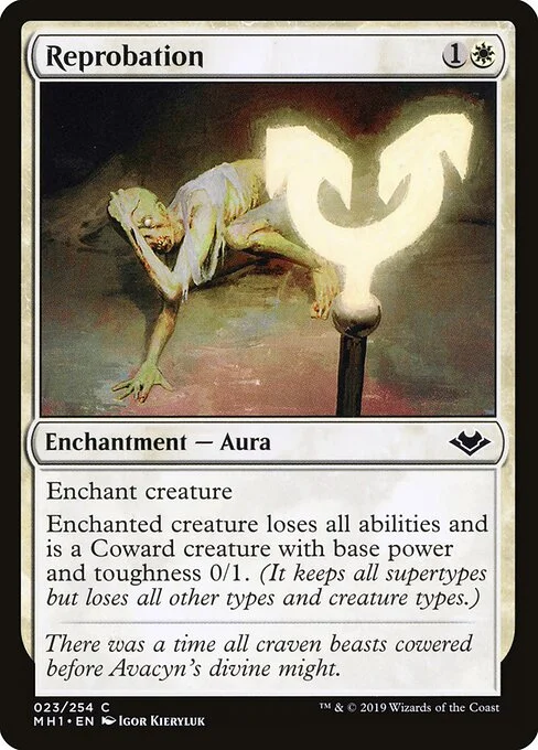 Reprobation, carta Magic di tipo Enchantment — Aura illustrata da Igor Kieryluk