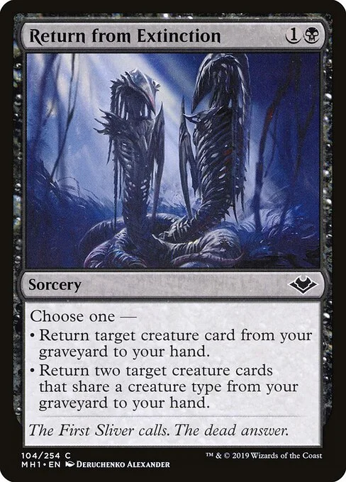 Return from Extinction, carta Magic di tipo Sorcery illustrata da Deruchenko Alexander