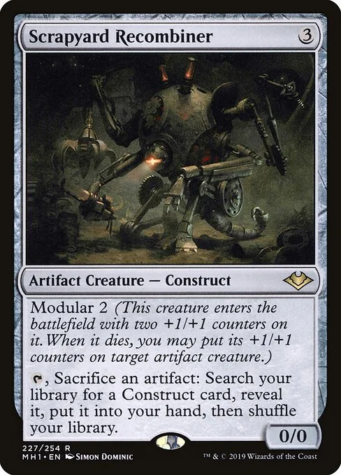 Scrapyard Recombiner, carta Magic di tipo Artifact Creature — Construct illustrata da Simon Dominic