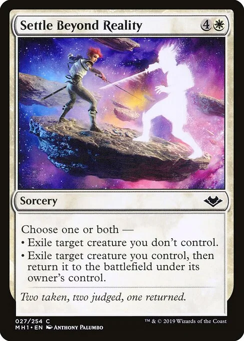 Settle Beyond Reality, carta Magic di tipo Sorcery illustrata da Anthony Palumbo