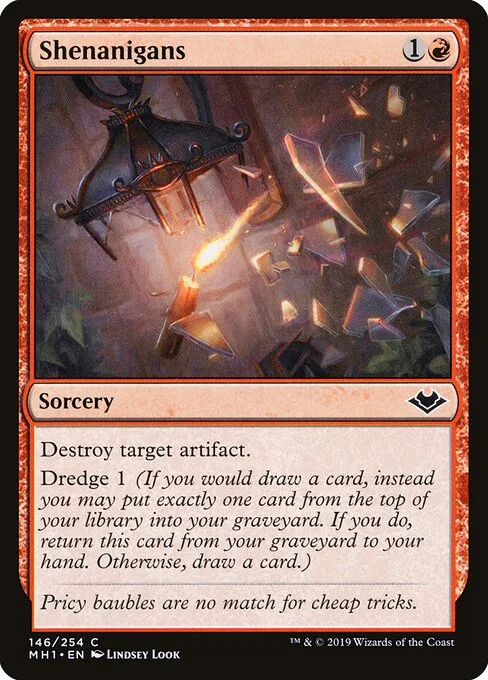 Shenanigans, carta Magic di tipo Sorcery illustrata da Lindsey Look