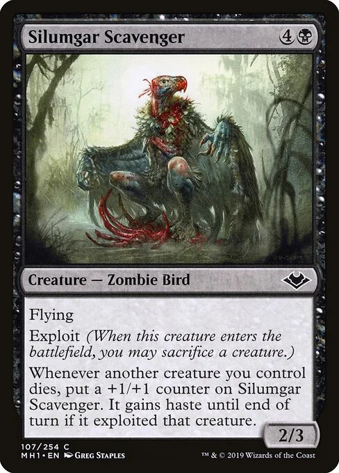 Silumgar Scavenger, carta Magic di tipo Creature — Zombie Bird illustrata da Greg Staples