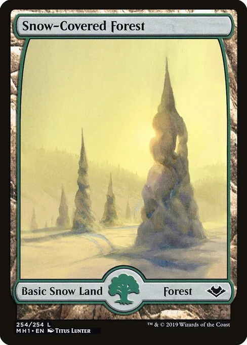 Snow-Covered Forest, carta Magic di tipo Basic Snow Land — Forest illustrata da Titus Lunter