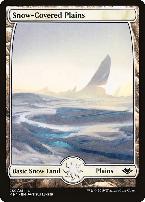 Snow-Covered Plains, carta Magic di tipo Basic Snow Land — Plains illustrata da Titus Lunter