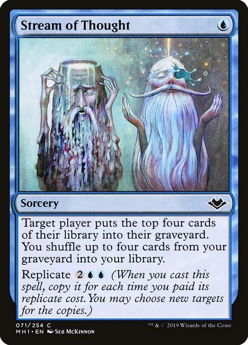 Stream of Thought, carta Magic di tipo Sorcery illustrata da Seb McKinnon