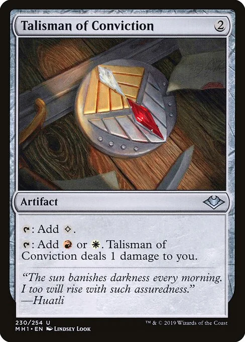 Talisman of Conviction, carta Magic di tipo Artifact illustrata da Lindsey Look