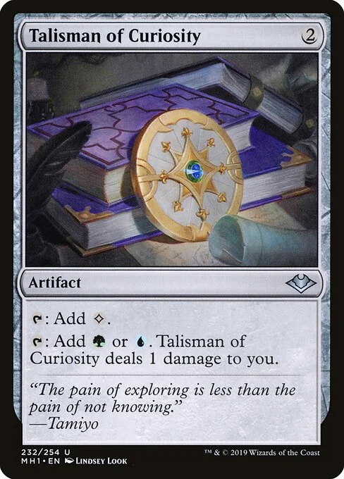 Talisman of Curiosity, carta Magic di tipo Artifact illustrata da Lindsey Look
