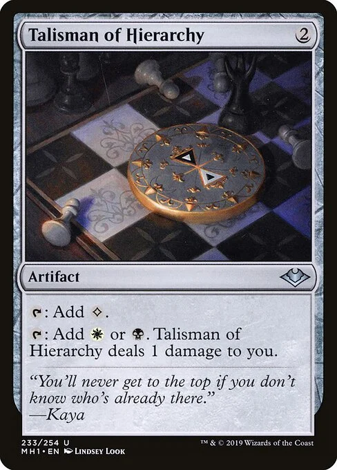Talisman of Hierarchy, carta Magic di tipo Artifact illustrata da Lindsey Look