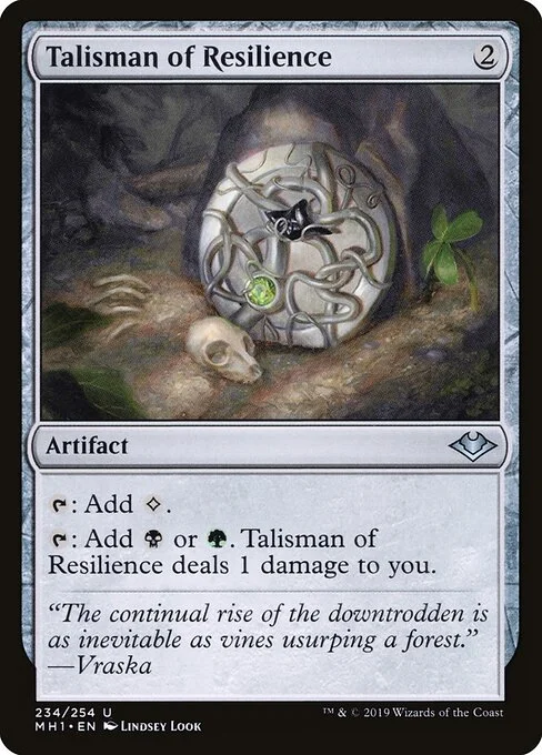 Talisman of Resilience, carta Magic di tipo Artifact illustrata da Lindsey Look