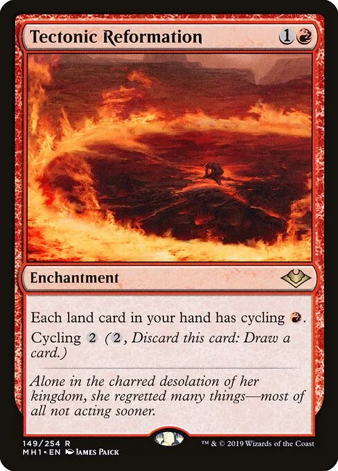 Tectonic Reformation, carta Magic di tipo Enchantment illustrata da James Paick