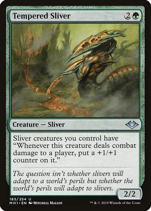 Tempered Sliver, carta Magic di tipo Creature — Sliver illustrata da Mitchell Malloy