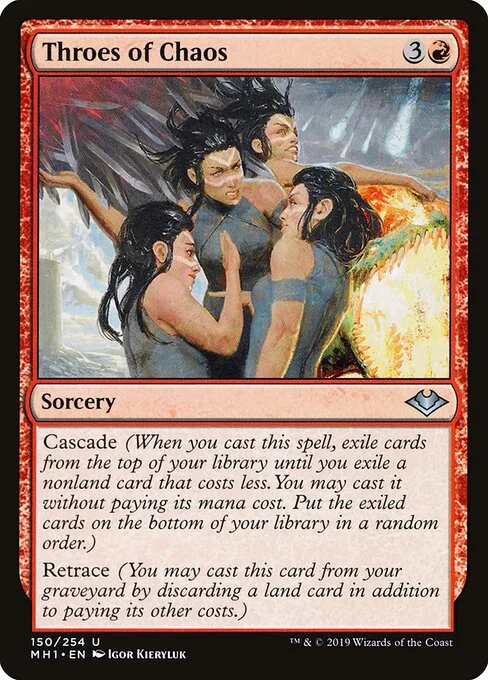 Throes of Chaos, carta Magic di tipo Sorcery illustrata da Igor Kieryluk