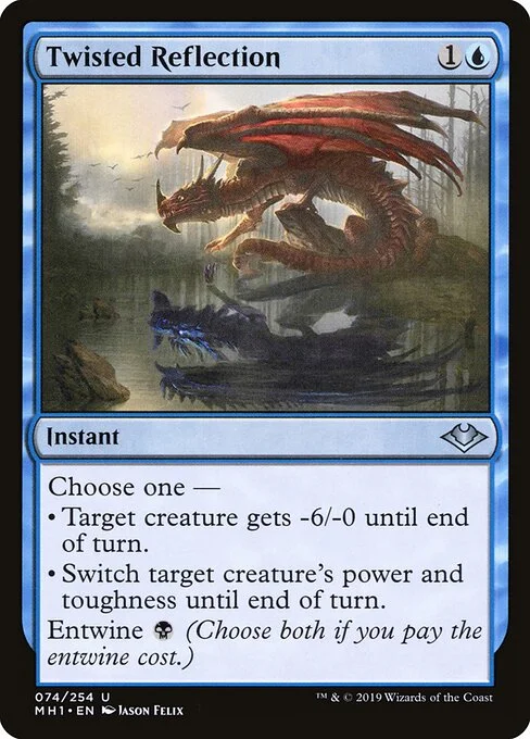 Twisted Reflection, carta Magic di tipo Instant illustrata da Jason Felix