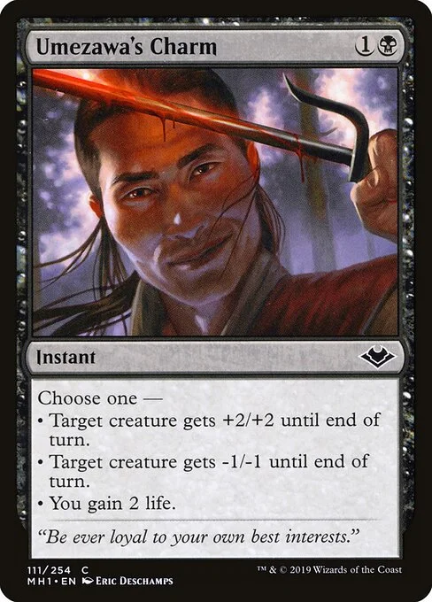 Umezawa's Charm, carta Magic di tipo Instant illustrata da Eric Deschamps