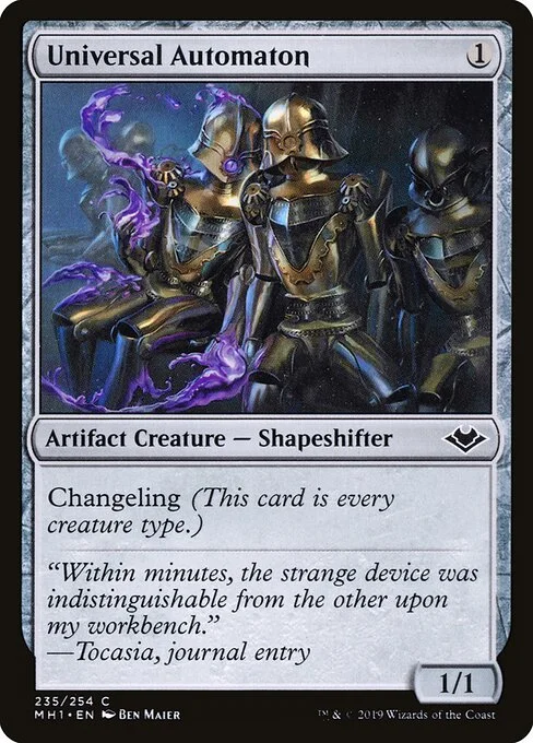 Universal Automaton, carta Magic di tipo Artifact Creature — Shapeshifter illustrata da Ben Maier