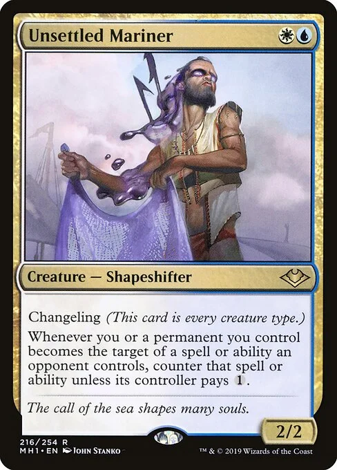 Unsettled Mariner, carta Magic di tipo Creature — Shapeshifter illustrata da John Stanko