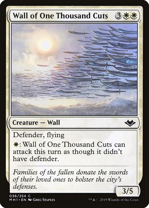 Wall of One Thousand Cuts, carta Magic di tipo Creature — Wall illustrata da Greg Staples