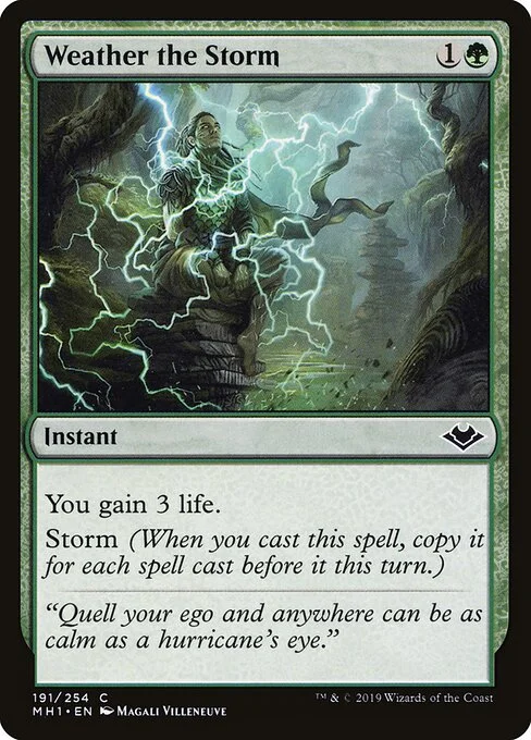 Weather the Storm, carta Magic di tipo Instant illustrata da Magali Villeneuve