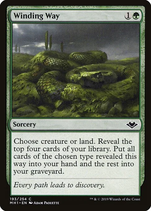 Winding Way, carta Magic di tipo Sorcery illustrata da Adam Paquette