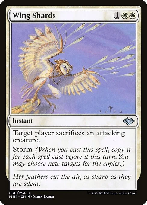 Wing Shards, carta Magic di tipo Instant illustrata da Daren Bader