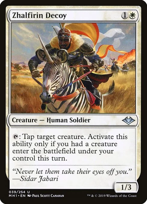 Zhalfirin Decoy, carta Magic di tipo Creature — Human Soldier illustrata da Paul Scott Canavan