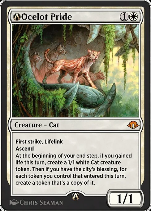 A-Ocelot Pride, carta Magic di tipo Creature — Cat illustrata da Chris Seaman