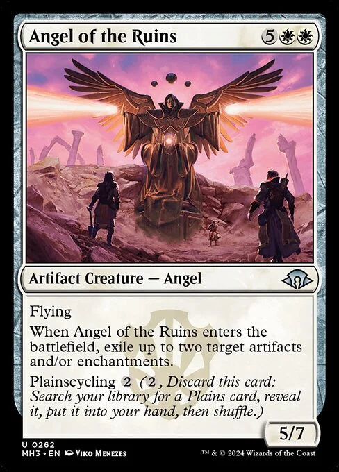 Angel of the Ruins, carta Magic di tipo Artifact Creature — Angel illustrata da Viko Menezes
