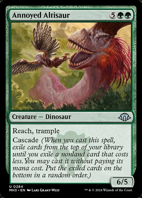 Annoyed Altisaur, carta Magic di tipo Creature — Dinosaur illustrata da Lars Grant-West
