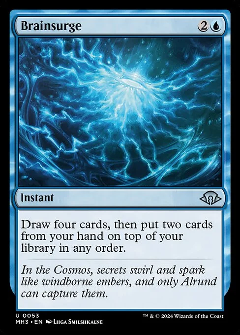 Brainsurge, carta Magic di tipo Instant illustrata da Liiga Smilshkalne