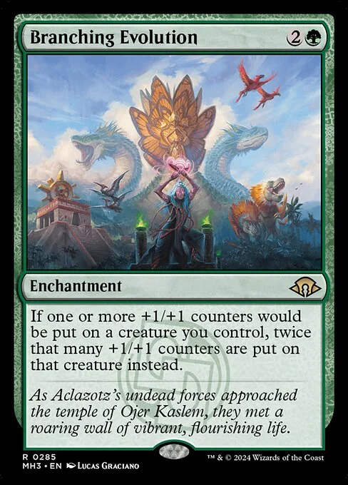 Branching Evolution, carta Magic di tipo Enchantment illustrata da Lucas Graciano