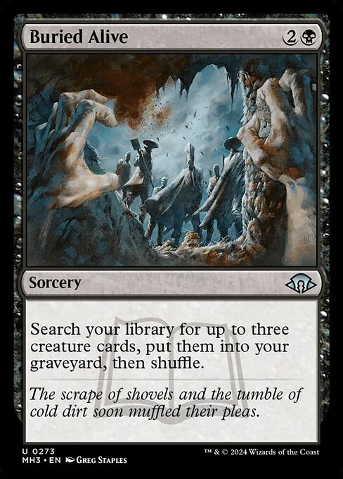 Buried Alive, carta Magic di tipo Sorcery illustrata da Greg Staples