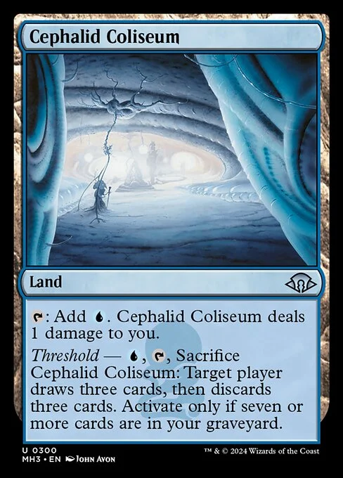 Cephalid Coliseum, carta Magic di tipo Land illustrata da John Avon