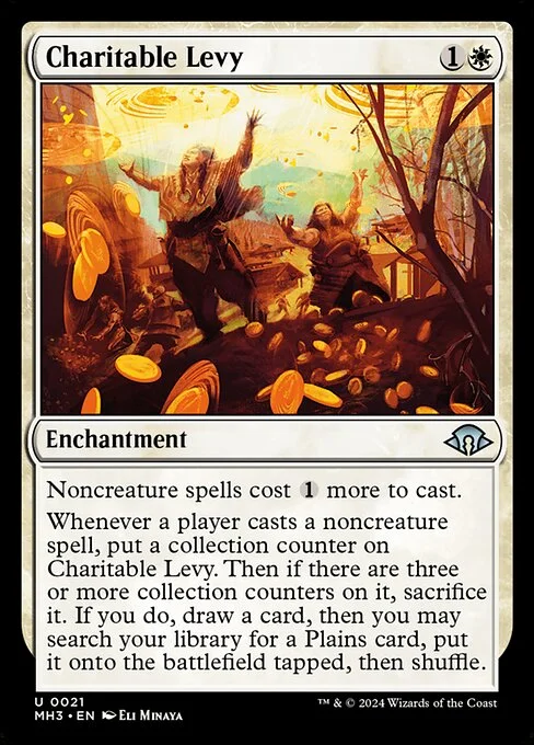 Charitable Levy, carta Magic di tipo Enchantment illustrata da Eli Minaya