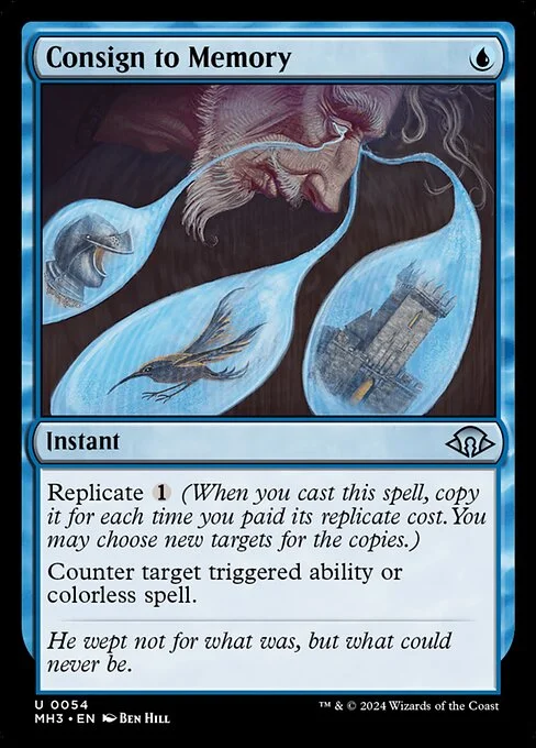 Consign to Memory, carta Magic di tipo Instant illustrata da Ben Hill
