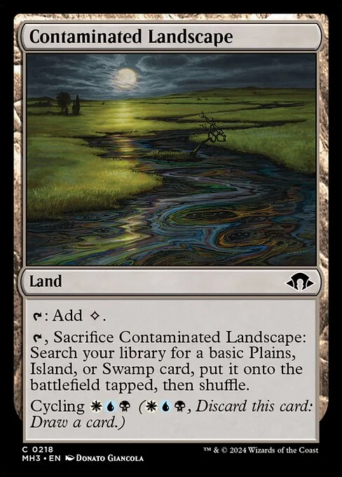 Contaminated Landscape, carta Magic di tipo Land illustrata da Donato Giancola