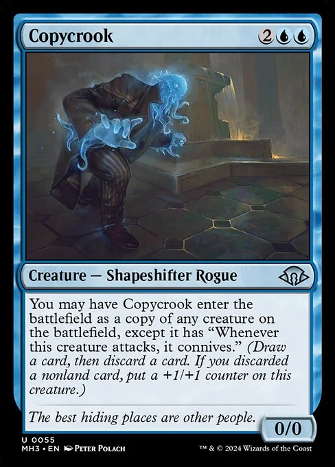 Copycrook, carta Magic di tipo Creature — Shapeshifter Rogue illustrata da Peter Polach