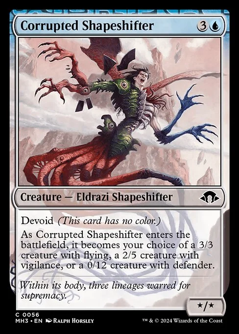 Corrupted Shapeshifter, carta Magic di tipo Creature — Eldrazi Shapeshifter illustrata da Ralph Horsley