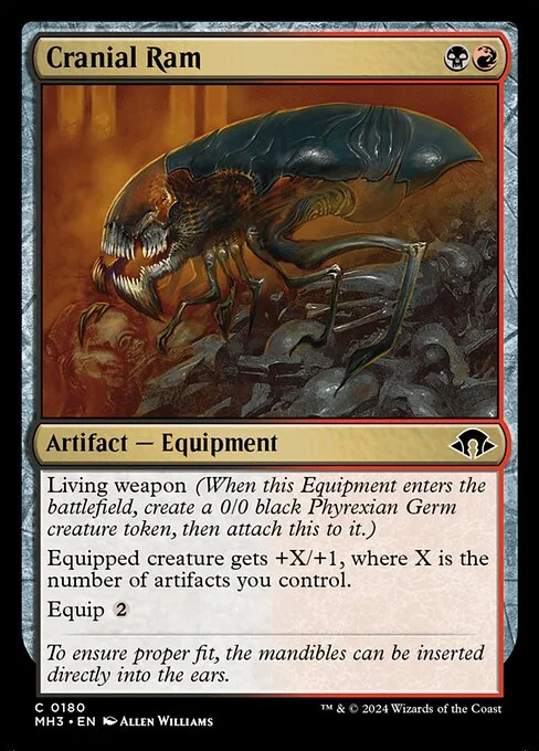 Cranial Ram, carta Magic di tipo Artifact — Equipment illustrata da Allen Williams