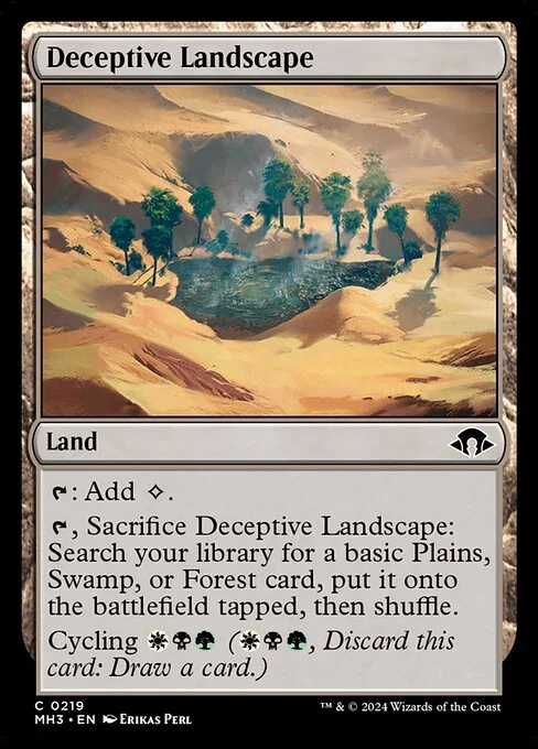 Deceptive Landscape, carta Magic di tipo Land illustrata da Erikas Perl