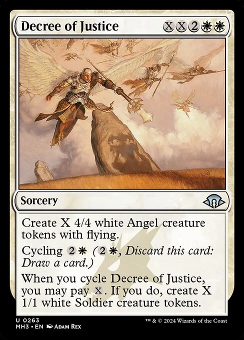 Decree of Justice, carta Magic di tipo Sorcery illustrata da Adam Rex