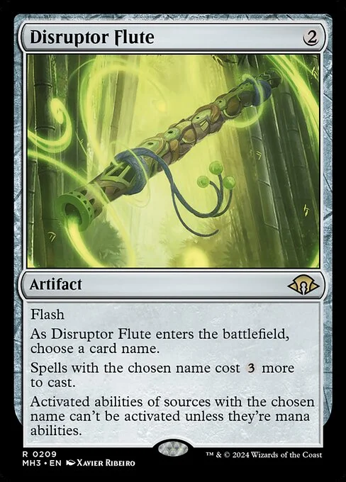 Disruptor Flute, carta Magic di tipo Artifact illustrata da Xavier Ribeiro